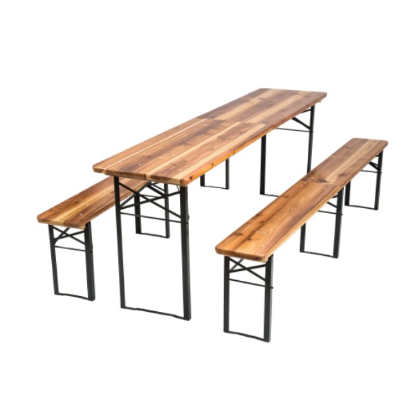 Biertafel met banken - opvouwbaar (voor afhalen)